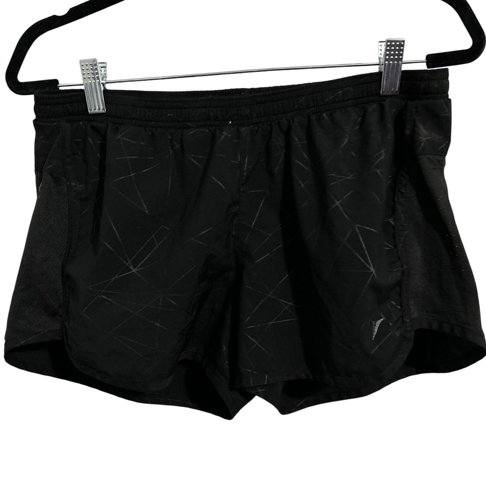 Old Navy Active Black Embossed Print Running Shorts Women's Size Medium‎